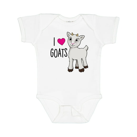Inktastic I Love Goats Cute Goat Boys or Girls Baby Bodysuit