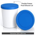 thumbnail image 2 of LNGOOR Premium Ice Cream Containers (2 Pack - 1 Quart Each) Perfect Freezer Storage Tubs Container with Silicone Lids for Ice Cream  Sorbet and Gelato - Red, 2 of 8