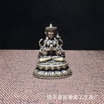 thumbnail image 3 of Antique bronze miniature Buddha statue, pocket-sized Buddha, Medicine Buddha statue, miniature Shakyamuni Buddha., 3 of 3
