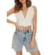 thumbnail image 3 of TRKIYQC Top corto de verano para mujer, camiseta sexy con cuello en V y cordones sin mangas, camiseta delgada, camisa base informal para citas y vacaciones TRKIYQC moderno, 3 of 5