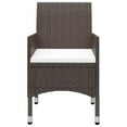 thumbnail image 3 of vidaXL 5 Piece Garden Dining Set Brown, 3 of 5