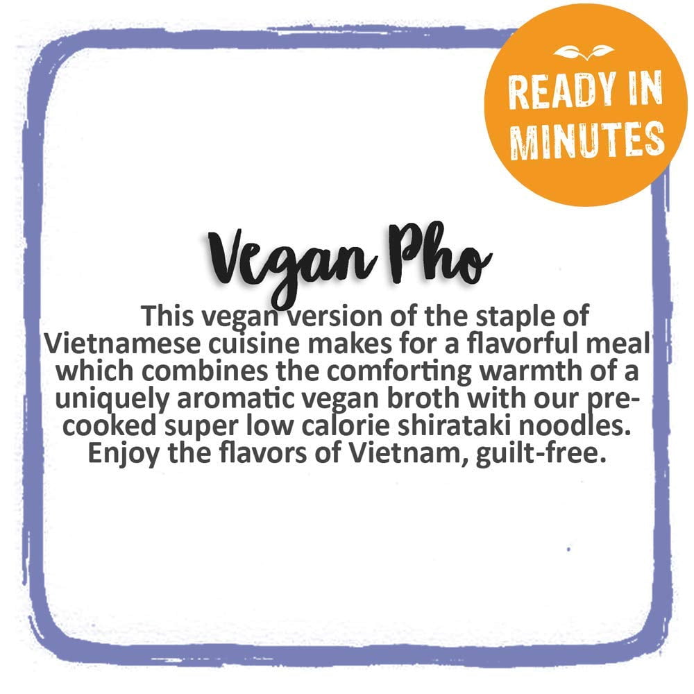 Miracle Noodle Soy Free Grain Free Ready To Eat Meal Vegan Pho Noodle Cup, 215 gm [Pack of 6]