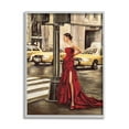 thumbnail image 4 of Stupell Industries City Taxi Crosswalk Glam Fashion Red Gown Gray Framed by Edoardo Rovere, 4 of 5