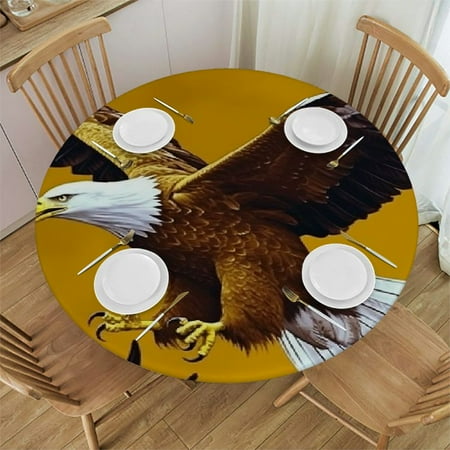 

Tllo0ord Modern Design Dining Table Cloth of The Sky Washable Round Table Covers for Banquets Or Restaurants Fits Tables White Brown 38-42