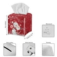 thumbnail image 3 of Psesaysky Cute Tissue Box Cover Square, Cute Snowmen Santa PU Leather Tissue Box Holder Waterproof, Decorative Facial Organizer for Bathroom, Vanity Countertop, Car, 3 of 7