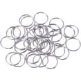 50PCS 304 Stainless Steel Round Edged Split Circular Ring Key Rings Key ...