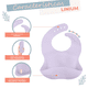 thumbnail image 3 of Kit Bebe Linium 3en1 Babero Cubiertos Plato Silicon Suave Color Lila, 3 of 9