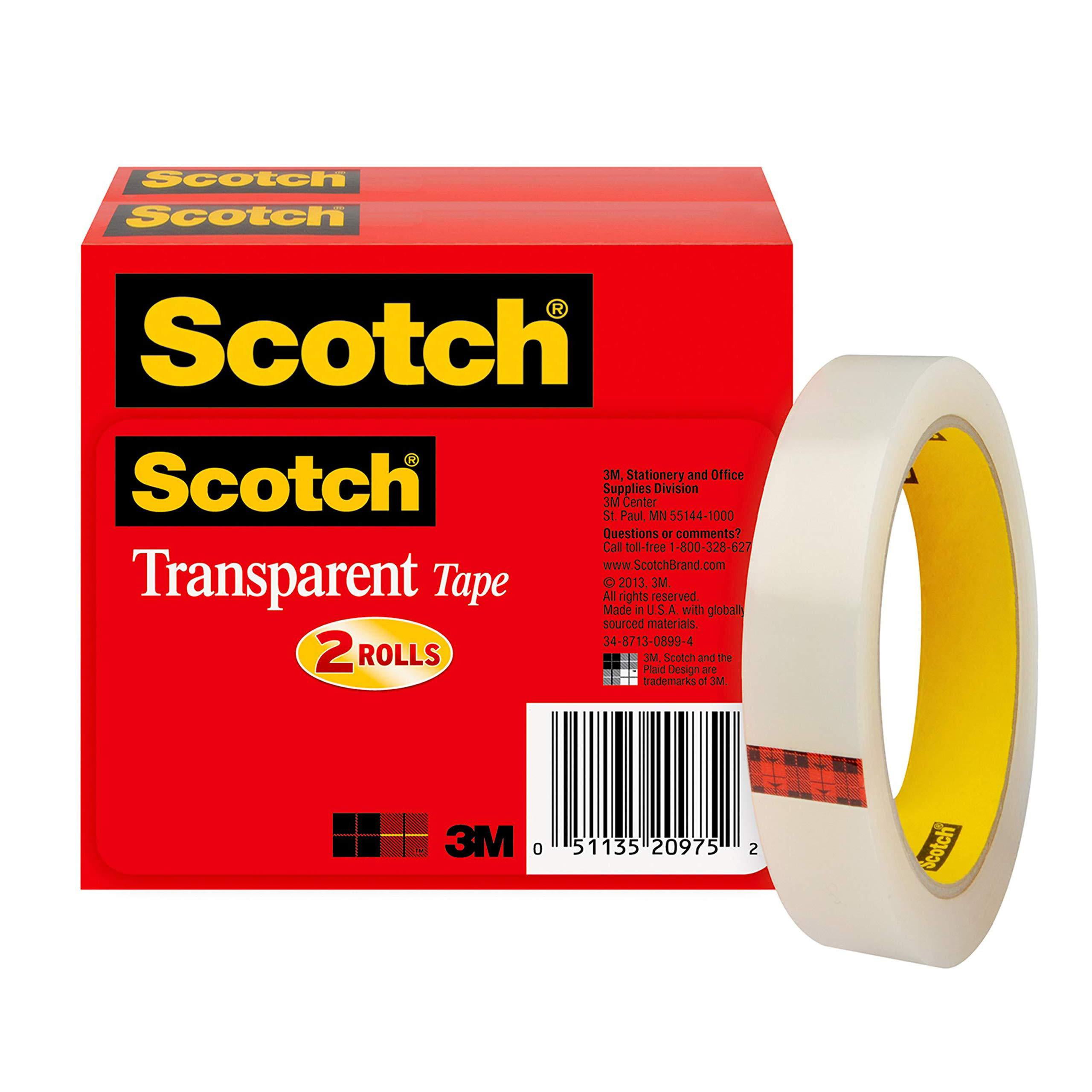      "" 35 PACK "" 70 ROLLS 2157SS Scotch Transparent Tape 3/4" x 250" 2 Rolls 
