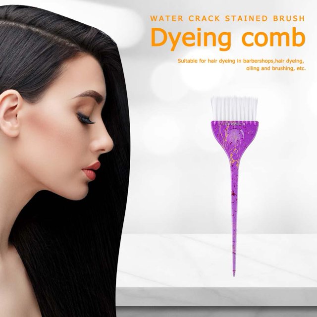 Cepillo para teñir el cabello con patrón de grietas de agua Cepillo para tinte de peluquería (Púrpura) Ndcxsfigh Cuidado Belleza