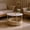 White01, variant on BSHTI 30" Round Coffee Table with Fabric Storage Basket – Space-Saving End Table for Living Room, Bedside Nightstand, Matte White & Beige