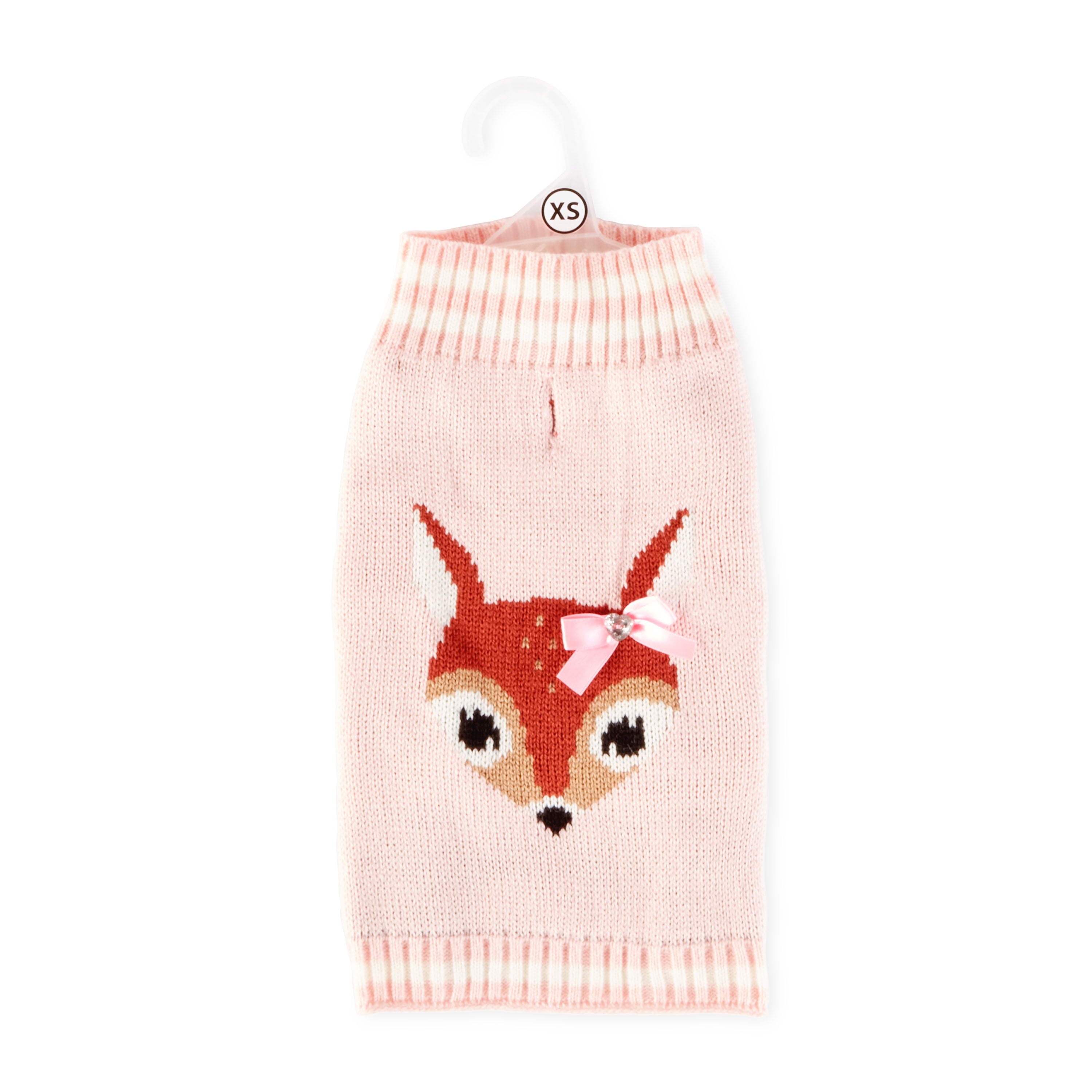 Vibrant Life, Dog and Cat Clothes, Fawn Pet Sweater, Pink, XS