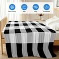 thumbnail image 4 of Black White Plaid Cooling Blanket,Lightweight Breathable Summer Throw Blanket with Double Sided Cold Effect,Spring Farmhouse Buffalo Checkered Picnic Blankets Bed Sheet for Hot Sleepers 40"x60", 4 of 8