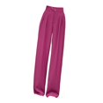 thumbnail image 2 of Pantalones anchos de pierna recta para mujer, pantalones casuales de cintura alta y holgados para primavera. 4XL, 2 of 9