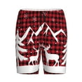 thumbnail image 3 of Picia Christmas Buffalo Plaid Pajama Shorts for Men, Men's Pajama Bottoms, Sleepwear,Short Pajama Pants-Large, 3 of 9