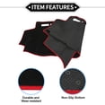 thumbnail image 4 of Cubierta de tablero de Unique Bargains compatible con Toyota, alfombrilla de tapete de tablero frontal de poliéster negro y rojo antideslizante, 4 of 6