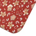 thumbnail image 3 of Red Christmas Gingerbread and Mitten Pattern Dish Drying Mat for Kitchen 1 Pack, Ultra Absorbent Microfiber Dishes Drainer Mats,18x24in(46x61cm), 3 of 4