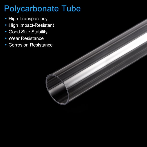 Unique Bargains Tube Rigide en Plastique Transparent 0.7 Pieds(18mm) ID 0.8 Pieds(20mm) OD 17 Pieds (425mm) pour Éclairage, Plomberie d'Eau