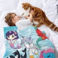 thumbnail image 2 of Mermicorno Starfall anti-pilling, suave, ligera, esponjosa y acogedora de lujo para hogar y cocina – Perfecta para niños y adultos,200X150cm, 2 of 6