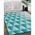 thumbnail image 2 of Ahgly Company Indoor Square Patterned Deep-Sea Green Novelty Area Rugs, 5' Square, 2 of 6