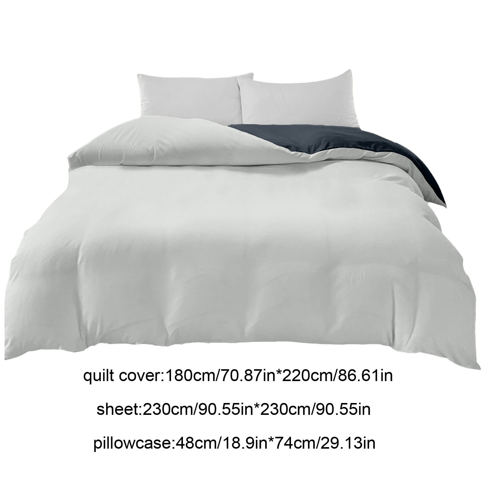 4 Piece Bed Sheets 71x87in Bedding Set with Duvet Cover Fitted Sheet 2 Pillowcases Soft Washed Polyester Wrinkle Free Easy Care by PALIFEUR
