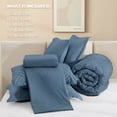 thumbnail image 7 of ANGENIA 7 Pieces Queen Comforter Set with Sheets - Ocean Blue Bed in a Bag Queen Fluffy Lightweight Boho Tufted Bed Sets with Comforter, Sheets, Pillowcases & Shams, 7 of 7