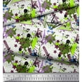 thumbnail image 3 of Soimoi Green Velvet Fabric Triangle & Brush Stroke Abstract Printed Fabric 1 Yard 58 Inch Wide, 3 of 3