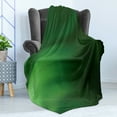 thumbnail image 4 of Forest Green Soft Flannel Fleece Throw Blanket, Abstract Pattern with Color Wave in Green Shades Ombre Effect, Cozy Plush for Indoor and Outdoor Use, 50" x 70", Forest Green Pale Green, by Ambesonne, 4 of 5
