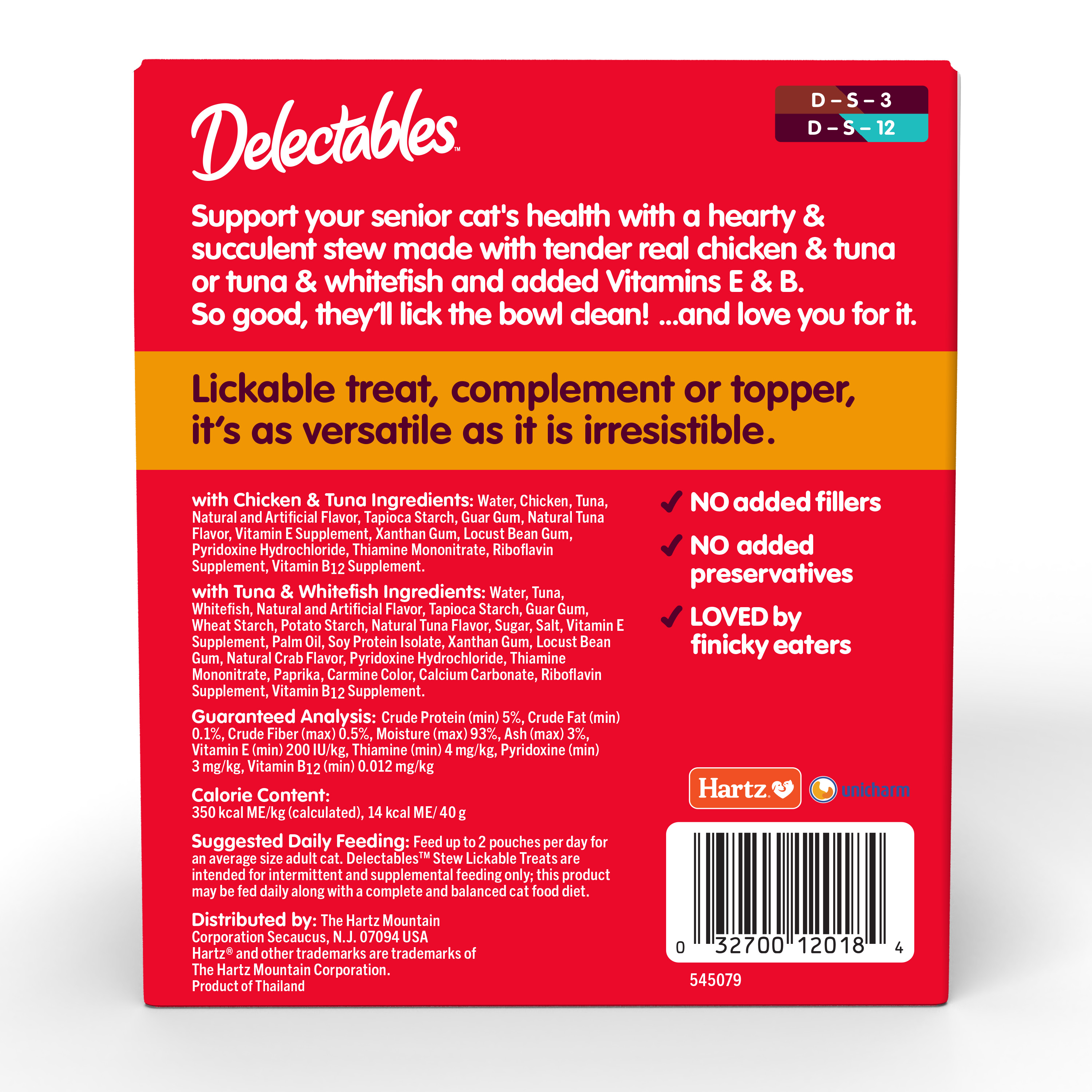 Delectables Stew Senior 10+ Cat Treats Variety Pack, 12 Pouches photo 3