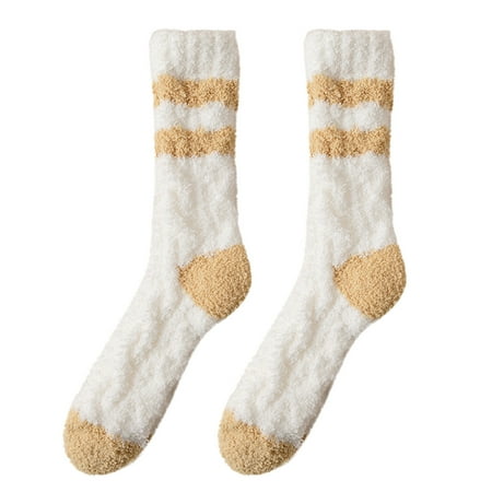 

6 Pairs Socks for Women Womens Winter Socks Autumn And Winter Mid Tube Socks Coral Fleece Thickened Warm Stockings Womens Socks