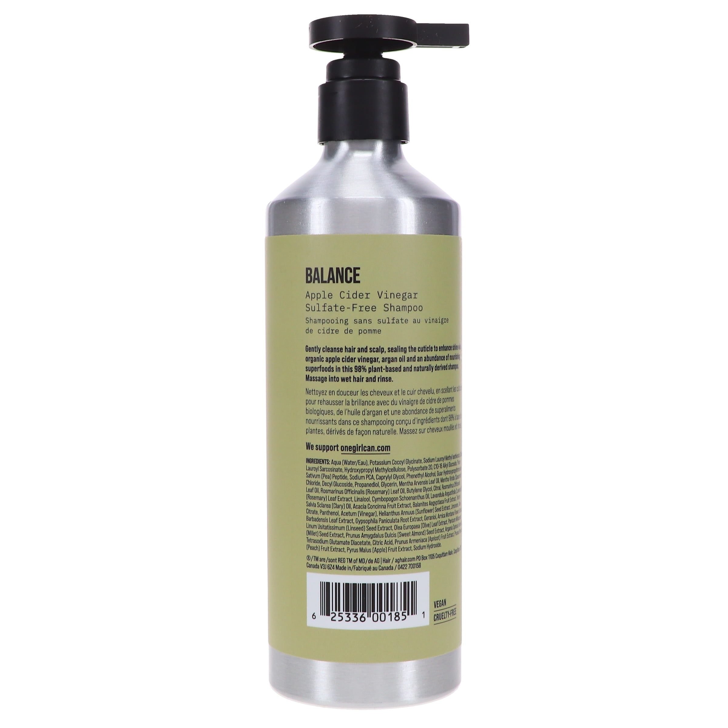 AG Care Balance Apple Cider Vinegar Sulfate-Free Shampoo 12 oz