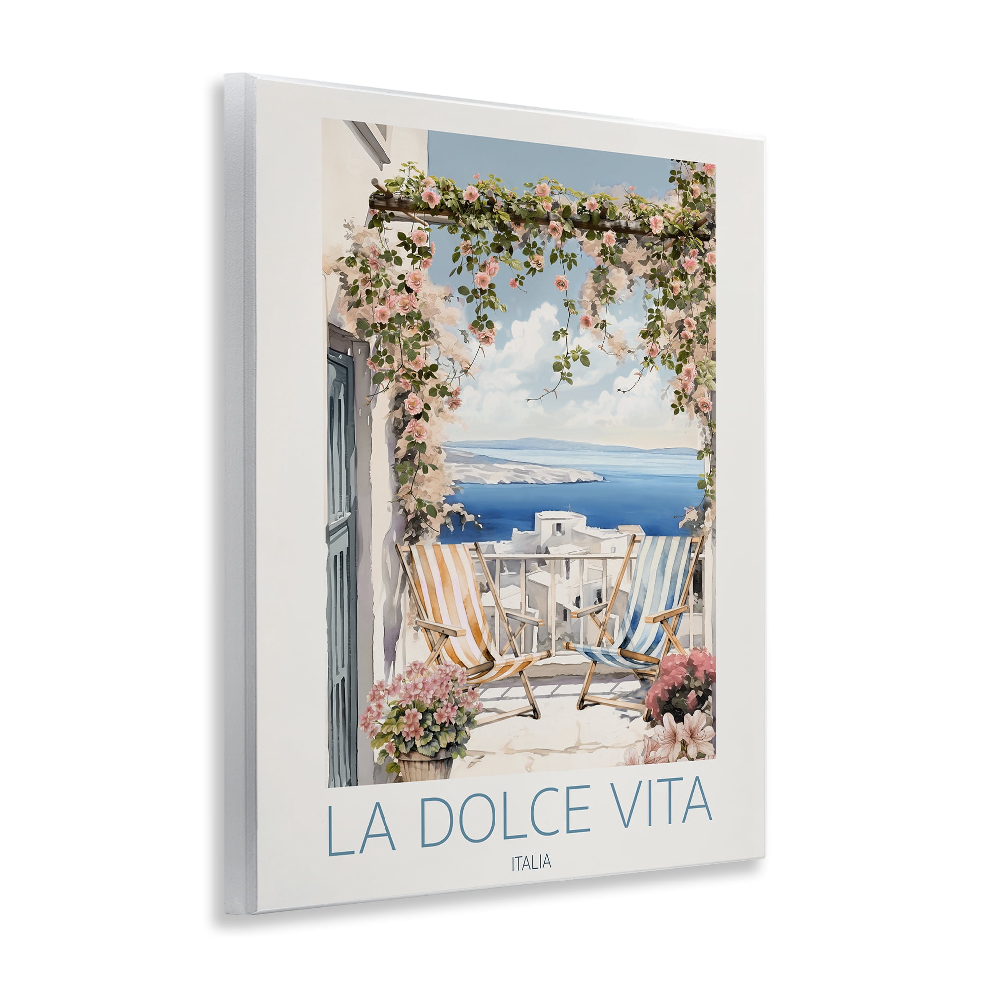 Stupell Industries Coastal Italian Balcony View Wall Plaque Art, design by CAD Designs