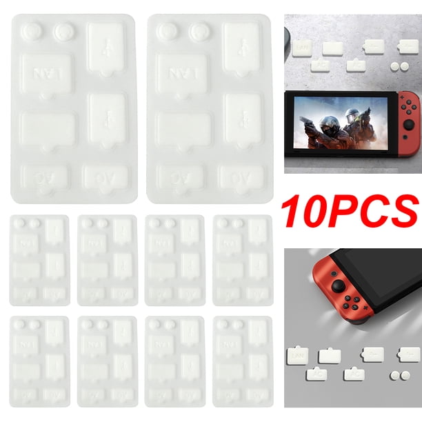 Likrtyny Juego Tapones Malla 8 Piezas Cubierta Antipolvo para Interruptor NS/interruptor OLED (blanco)