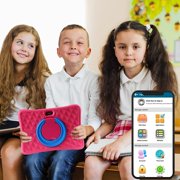 Kids Tablet 10 inch, Android Tablet for kids, IPS HD Display 1280 X 800, 2GB+32GB ROM, Games, Wi-Fi, Parental Control, Dual Cameras, Tablet Silicone Case, Gift for girls(Pink)