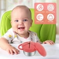 thumbnail image 3 of FUYGRCJ 2 Pack Stainless Steel Toddler Snack Cups, 9 OZ Spill-Proof Snack Containers, Snacks Holder with Silicone Lids and Handles, 3 of 11