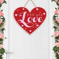 AZXY Valentine'S Day Signs,Valentines Signs,Valentine Day Love Sign,Heart Shaped Wooden Front Door Sign for Hanging Wall Home Valentines Decorations