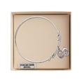 thumbnail image 3 of 8 1/2 inch Round Double Loop Bangle Bracelet w/ St. Sebastian/Football in Sterling Silver, 3 of 3