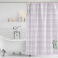 thumbnail image 3 of Eucalyptus Leaves Shower Curtain, Waterproof Shower Curtains for Bathroom, Pink Plaid Summer Botanical Washable Fabric Bathtub Curtain Set Bath Decor with 12 Hooks Long 72"x84", 3 of 8