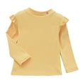 thumbnail image 2 of Huanglei Girls Long Sleeve Tops For Fall And Winter Comfortable Casual Tees For Toddler And Big Kids Soft Breathable Daily Wear Crew Neck Tees 3-4 Years, 2 of 4
