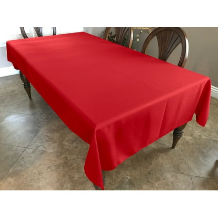 

Polyester Poplin Gaberdine Durable Tablecloth Solid Red