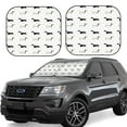 thumbnail image 2 of Uemuo Dachshund Dog Printed 2 PCS Car Windshield Sun Shade, Auto Sun Heat and UV Rays Blocker, Foldable Automotive Front Window Sunshade Protector, 2 of 7