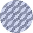 thumbnail image 1 of Ahgly Company Machine Washable Indoor Round Transitional Lavender Blue Area Rugs, 6' Round, 1 of 7