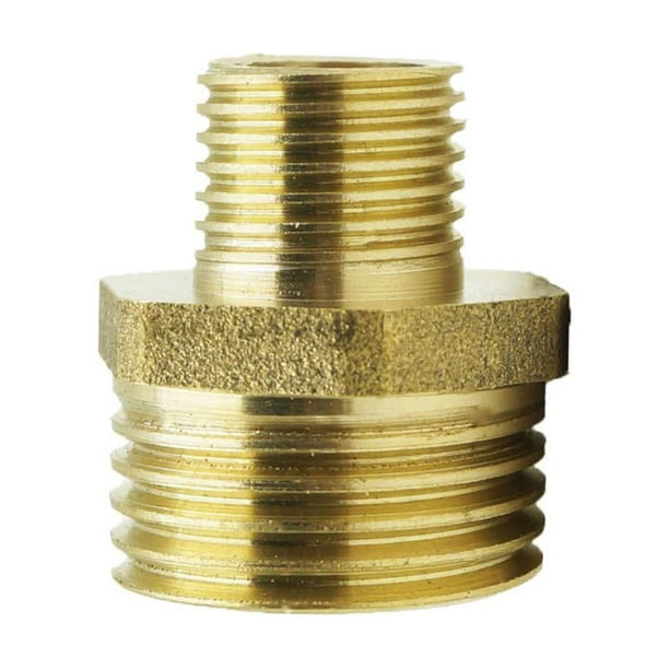Adaptador de línea de aire con conector roscado y reductor de latón con rosca NPT macho 1-2 a 1-4 grande