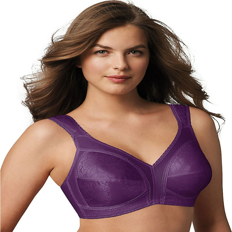 Women's Playtex 4693 18 Hour Original Comfort Strap Wirefree Bra (Perfectly  Purple 40D)
