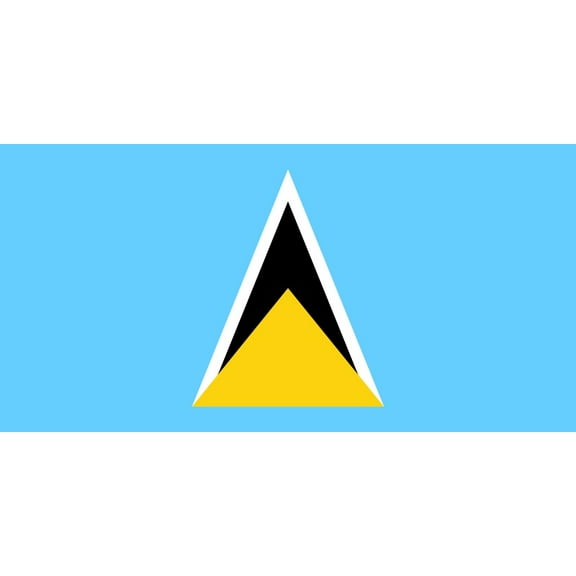 Saint Lucia Flag Decal Sticker - 6 inches wide
