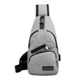 thumbnail image 1 of Bag Chest Pack Shoulder Bag with USB Port Anti Body Bag Gray, 1 of 8
