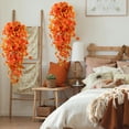 thumbnail image 5 of Scidweet Fall Artificial Hanging Plants, 4 Pack Faux Pothos Vines Autumn Hanging Fake Plants Wall Home Bedroom Living Room Indoor Outdoor Decor, Orange, 5 of 7