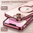 thumbnail image 4 of JETech Electroplated Case for iPhone 13 6.1-Inch, Camera Lens Full Protection, Compatible with MagSafe Wireless Charging, Shockproof Soft TPU Phone Cover (Pink), 4 of 7