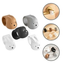 WHAMVOX 5 Pcs Cartoon Rabbit Cabinet Door Handle Bumpers Silicone Door Knob Wall Protectors for Noise Reduction Door Bumper Door Stop Wall Protector