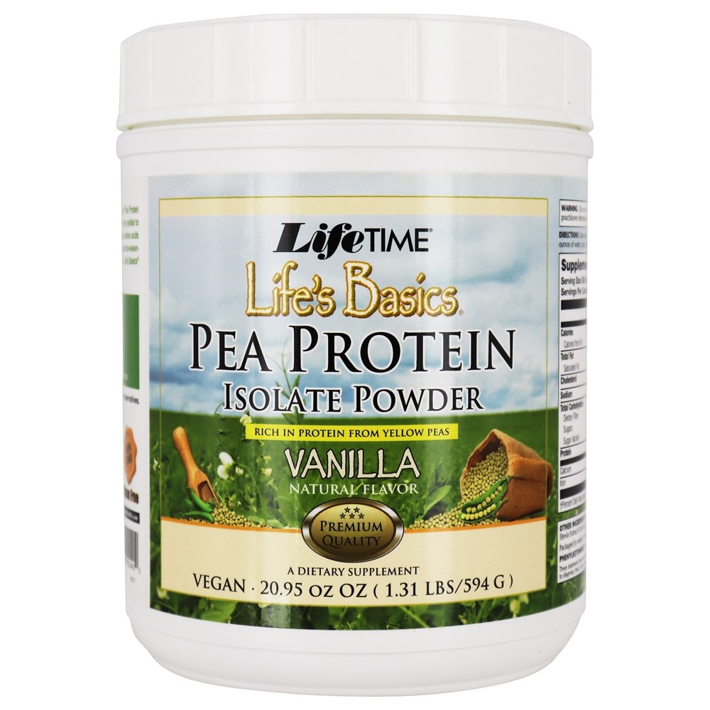 Lifetime Lifes Basics Pea Protein Powder, Natural Vanilla Flavor