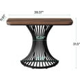 thumbnail image 2 of Tribesigns Console Table, Industrial Entryway Table with Geometric Metal Base, 39-Inch Small Sofa Accent Table for Entrance, Living Room, Hallway, Rustic Brown (Rustic Brown), 2 of 5